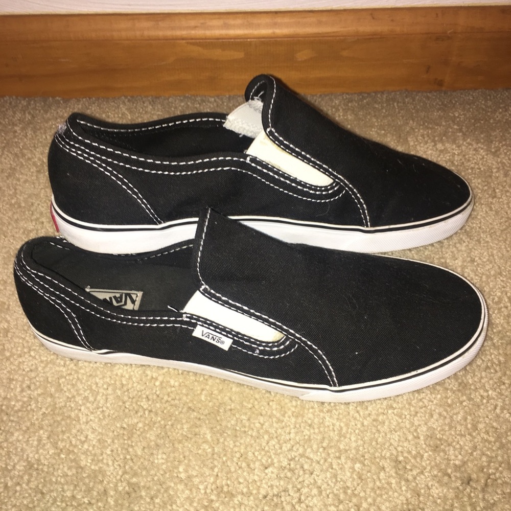 Black slip on Vans